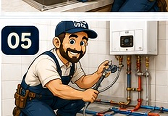 Yakup Usta kalorifer ve ısıtma tesisatı bağlantılarını kontrol ediyor